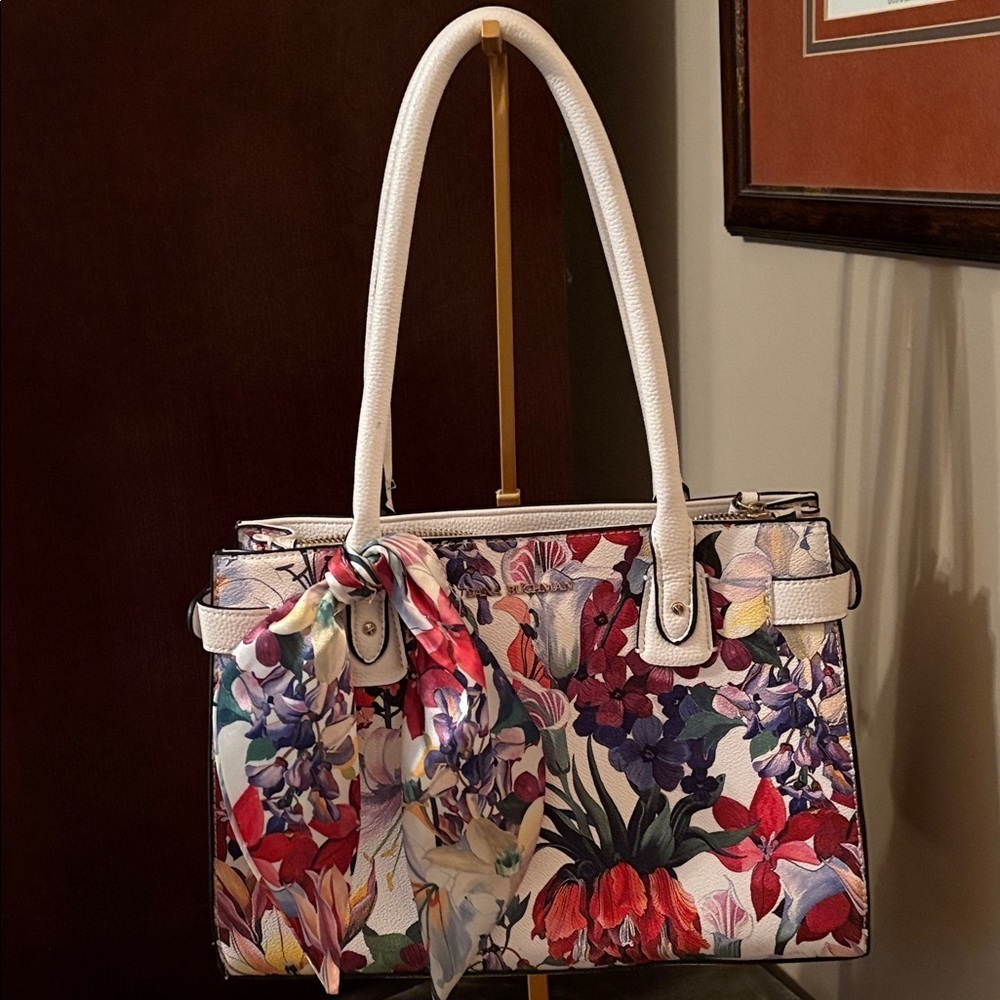 Floral Dana Buchanan Cora Handbag with Scarf Accent
